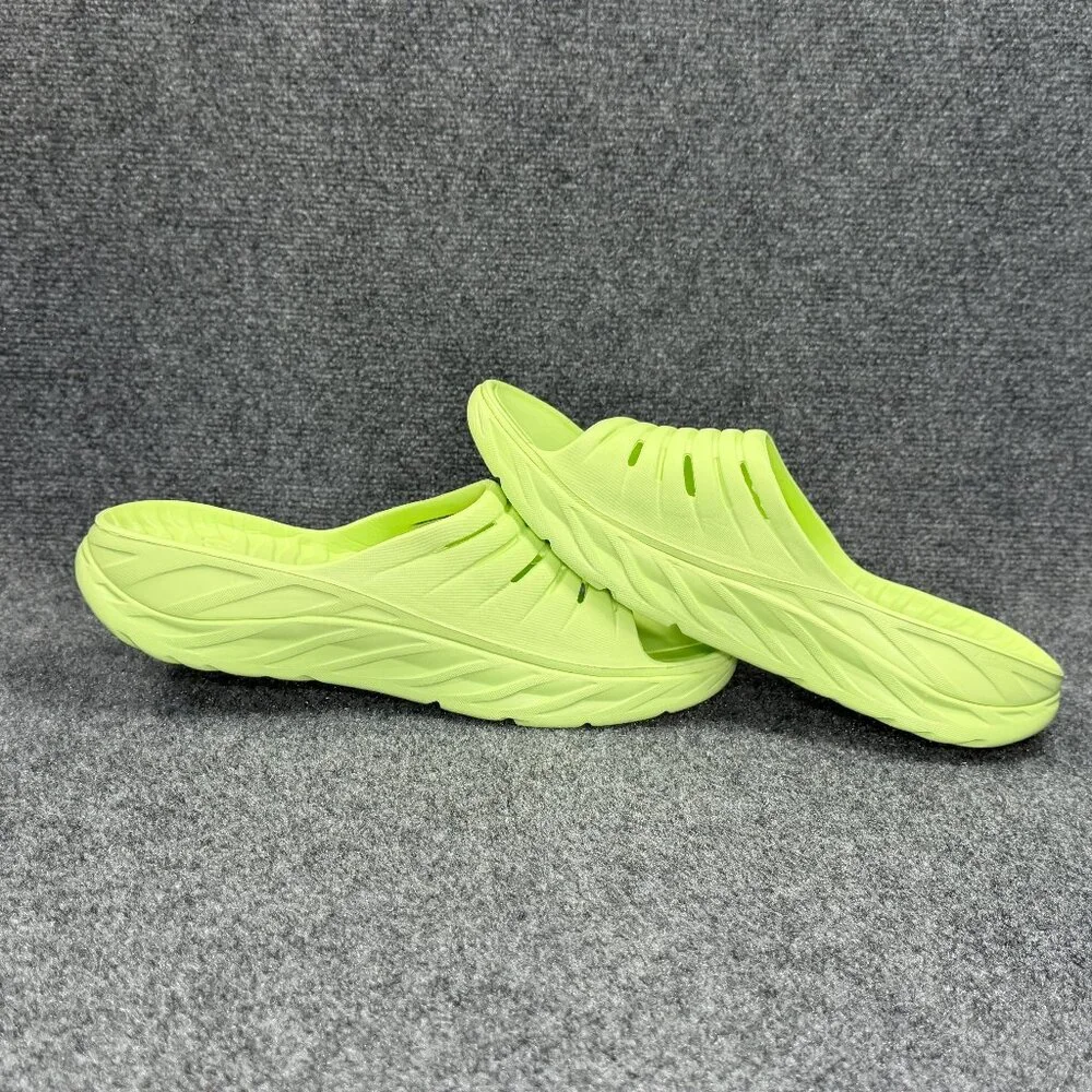 Hoka Ora Recovery Slide Sandals Men's Size 14 Neon Yellow Athletic Running Beach
